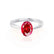 ISABELLA - Oval Ruby 950 Platinum Solitaire Ring Engagement Ring Lily Arkwright