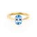 ISABELLA - Oval Aqua Spinel 18k Yellow Gold Solitaire Ring Engagement Ring Lily Arkwright