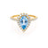 HARLOW - Pear Aqua Spinel & Diamond 18k Yellow Gold Halo Engagement Ring Lily Arkwright