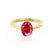 ISABELLA - Oval Ruby 18k Yellow Gold Solitaire Ring Engagement Ring Lily Arkwright
