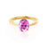 ISABELLA - Oval Pink Sapphire 18k Yellow Gold Solitaire Ring Engagement Ring Lily Arkwright