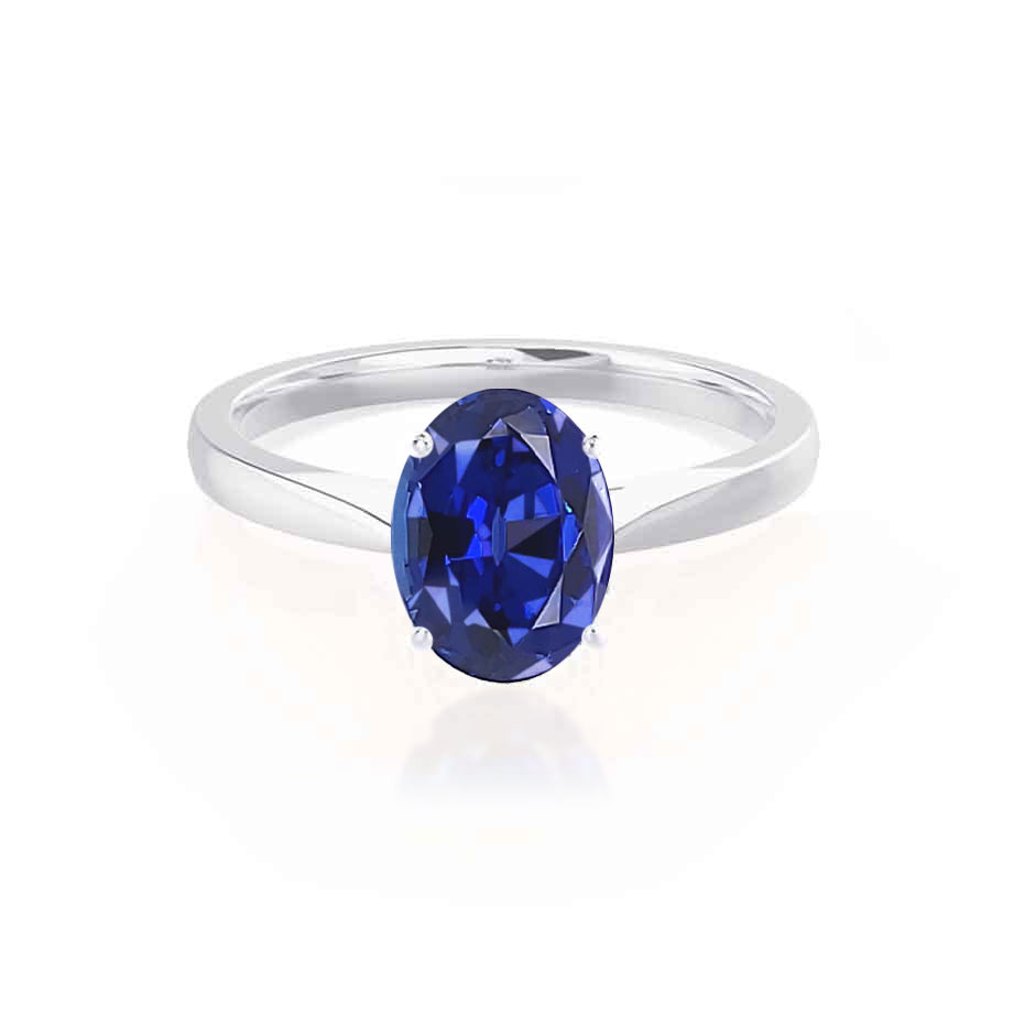 Solitaire blue deals sapphire ring