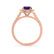 ROSA - Chatham® Alexandrite & Diamond 18K Rose Gold Halo Engagement Ring Lily Arkwright