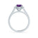 ROSA - Chatham® Alexandrite & Diamond 18K White Gold Halo Engagement Ring Lily Arkwright