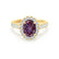 ROSA - Chatham® Alexandrite & Diamond 18K Yellow Gold Halo Engagement Ring Lily Arkwright
