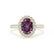 ROSA - Chatham® Alexandrite & Diamond 18K Yellow Gold Halo Engagement Ring Lily Arkwright
