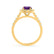 ROSA - Chatham® Alexandrite & Diamond 18K Yellow Gold Halo Engagement Ring Lily Arkwright
