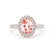 ROSA - Chatham® Champagne Sapphire True & Diamond 18K Rose Gold Halo Engagement Ring Lily Arkwright