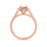 ROSA - Chatham® Champagne Sapphire True & Diamond 18K Rose Gold Halo Engagement Ring Lily Arkwright