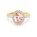 ROSA - Chatham® Champagne Sapphire True & Diamond 18K Yellow Gold Halo Engagement Ring Lily Arkwright