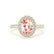 ROSA - Chatham® Champagne Sapphire True & Diamond 18K Yellow Gold Halo Engagement Ring Lily Arkwright