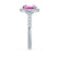 ROSA - Chatham® Pink Sapphire & Diamond 950 Platinum Halo Engagement Ring Lily Arkwright