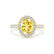 ROSA - Chatham® Yellow Sapphire & Diamond 18K Yellow Gold Halo Engagement Ring Lily Arkwright