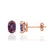 SAVANNAH - Oval Alexandrite 18k Rose Gold Stud Earrings Earrings Lily Arkwright
