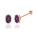 SAVANNAH - Oval Alexandrite 18k Rose Gold Stud Earrings Earrings Lily Arkwright