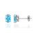 SAVANNAH - Oval Aqua Spinel 18k White Gold Stud Earrings Earrings Lily Arkwright