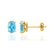 SAVANNAH - Oval Aqua Spinel 18k Yellow Gold Stud Earrings Earrings Lily Arkwright