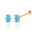 SAVANNAH - Oval Aqua Spinel 18k Yellow Gold Stud Earrings Earrings Lily Arkwright