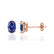 SAVANNAH - Oval Bue Sapphire 18k Rose Gold Stud Earrings Earrings Lily Arkwright