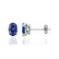 SAVANNAH - Oval Bue Sapphire 18k White Gold Stud Earrings Earrings Lily Arkwright