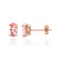 SAVANNAH - Oval Champagne Sapphire 18k Rose Gold Stud Earrings Earrings Lily Arkwright