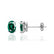 SAVANNAH - Oval Emerald 950 Platinum Stud Earrings Earrings Lily Arkwright