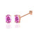 SAVANNAH - Oval Pink Sapphire 18k Rose Gold Stud Earrings Earrings Lily Arkwright