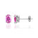SAVANNAH - Oval Pink Sapphire 18k White Gold Stud Earrings Earrings Lily Arkwright