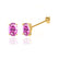 SAVANNAH - Oval Pink Sapphire 18k Yellow Gold Stud Earrings Earrings Lily Arkwright