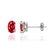 SAVANNAH - Oval Ruby 950 Platinum Stud Earrings Earrings Lily Arkwright