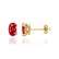 SAVANNAH - Oval Ruby 18k Yellow Gold Stud Earrings Earrings Lily Arkwright