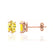 SAVANNAH - Oval Yellow Sapphire 18k Rose Gold Stud Earrings Earrings Lily Arkwright
