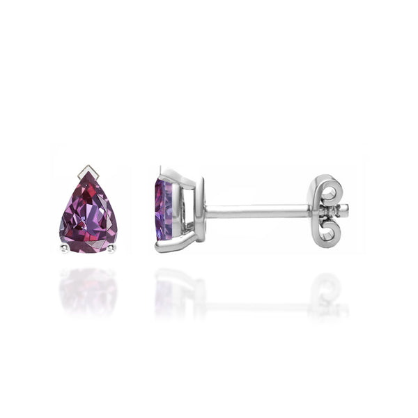 Alexandrite stud deals earrings white gold