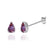 SCARLETT - Pear Alexandrite 950 Platinum Stud Earrings Earrings Lily Arkwright