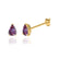 SCARLETT - Pear Alexandrite 18k Yellow Gold Stud Earrings Earrings Lily Arkwright
