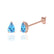 SCARLETT - Pear Aqua Spinel 18k Rose Gold Stud Earrings Earrings Lily Arkwright