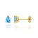 SCARLETT - Pear Aqua Spinel 18k Yellow Gold Stud Earrings Earrings Lily Arkwright