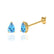 SCARLETT - Pear Aqua Spinel 18k Yellow Gold Stud Earrings Earrings Lily Arkwright