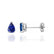 SCARLETT - Pear Blue Sapphire 18k White Gold Stud Earrings Earrings Lily Arkwright