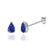 SCARLETT - Pear Blue Sapphire 950 Platinum Stud Earrings Earrings Lily Arkwright