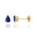 SCARLETT - Pear Blue Sapphire 18k Yellow Gold Stud Earrings Earrings Lily Arkwright