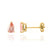 SCARLETT - Pear Champagne Sapphire 18k Yellow Gold Stud Earrings Earrings Lily Arkwright
