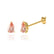 SCARLETT - Pear Champagne Sapphire 18k Yellow Gold Stud Earrings Earrings Lily Arkwright