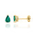 SCARLETT - Pear Emerald 18k Yellow Gold Stud Earrings Earrings Lily Arkwright