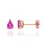 SCARLETT - Pear Pink Sapphire 18k Rose Gold Stud Earrings Earrings Lily Arkwright