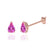 SCARLETT - Pear Pink Sapphire 18k Rose Gold Stud Earrings Earrings Lily Arkwright
