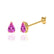 SCARLETT - Pear Pink Sapphire 18k Yellow Gold Stud Earrings Earrings Lily Arkwright