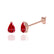 SCARLETT - Pear Ruby 18k Rose Gold Stud Earrings Earrings Lily Arkwright