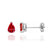 SCARLETT - Pear Ruby 18k White Gold Stud Earrings Earrings Lily Arkwright