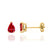 SCARLETT - Pear Ruby 18k Yellow Gold Stud Earrings Earrings Lily Arkwright